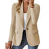 Roxanne | Women's Long Sleeve Casual Blazer - Beige