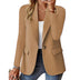 Roxanne | Women's Long Sleeve Casual Blazer - Brown