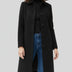 Josephine | Women's Single Breasted Winter Trench Coat - Black