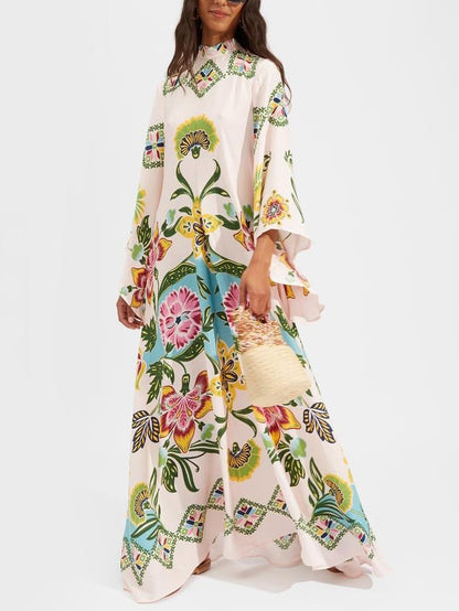 Jillian | Elegant Floral Long Sleeve Maxi Dress