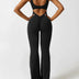 Judith | Women's Flare Leg Activewear Jumpsuit - Black
