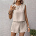 Katherine | Women's Sleeveless Two-Piece Set - Apricot