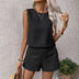 Katherine | Women's Sleeveless Two-Piece Set - Black