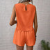 Katherine | Women's Sleeveless Two-Piece Set - Orange