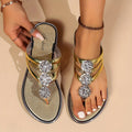 Barbara | Orthopedic Rhinestone Thong Sandals