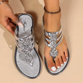 Barbara | Orthopedic Rhinestone Thong Sandals