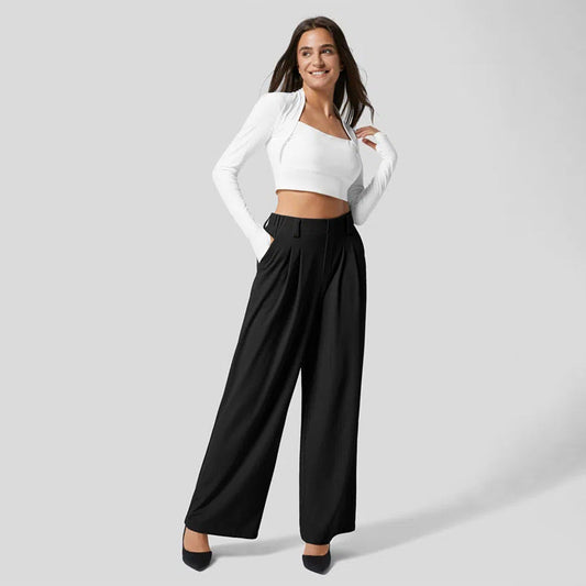 Kimberly | Women's High-Waisted Pleated Trousers