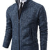 Chad | Men's Full-Zip Ribbed Knit Cardigan - Navy