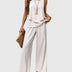 Leila | Women's Wide-Leg Pant Set - White