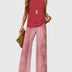 Leila | Women's Wide-Leg Pant Set - Red
