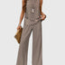 Leila | Women's Wide-Leg Pant Set - Khaki