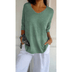 V-Neck Relaxed Fit Tunic Top - Light Green