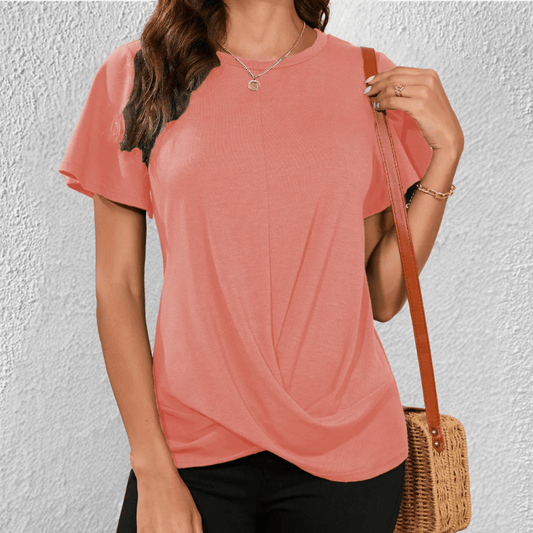 Lucy | Women's Twist Front Casual Tee