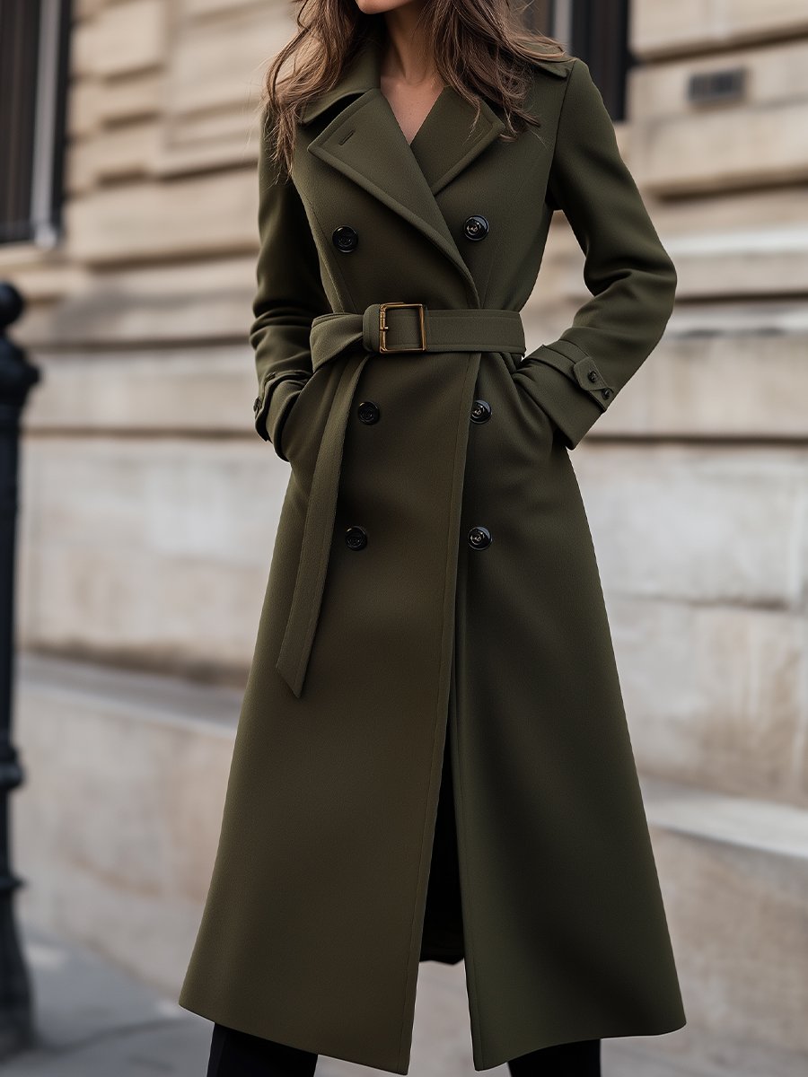 Ariel Women's Double Breasted Long Coat