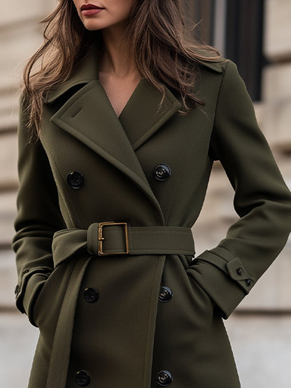 Ariel Women's Double Breasted Long Coat