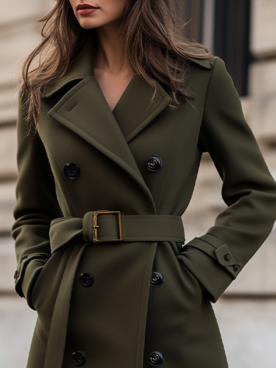 Ariel Women's Double Breasted Long Coat