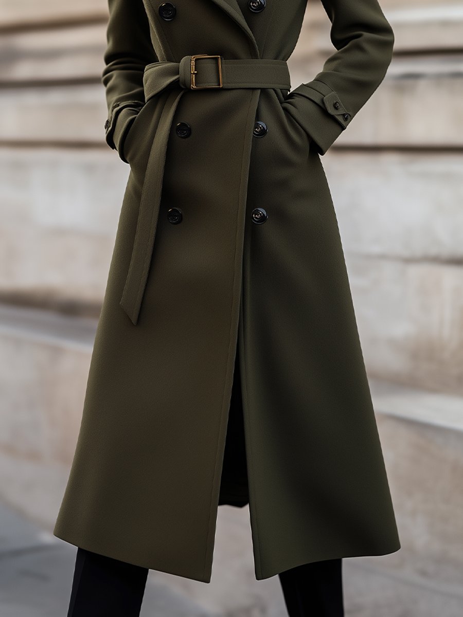 Ariel Women's Double Breasted Long Coat