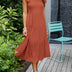 Ronja | Effortless Stylish Layered Flowy Dress - Orange