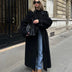 Cheri | Women's Double-Breasted Trench Coat - Black
