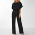 Marissa | Women's Belted Wide Leg Two-Piece Set - Black