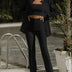 Mary | Women's Fitted Blazer and Pant Suit Set - Black
