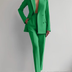 Noelle | Women's Double-Breasted Pant Suit - Green