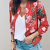 Phyllis | Elegant Floral Bomber Jacket for Women - Red