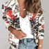 Phyllis | Elegant Floral Bomber Jacket for Women - White 2