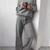 Ruth | Women's Relaxed Fit Two-Piece Set - Light Grey