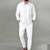 Ryan | Men's Zip-Up Jacket Suit Set - Weiß