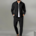 Ryan | Men's Zip-Up Jacket Suit Set - Schwarz