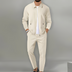 Ryan | Men's Zip-Up Jacket Suit Set - Beige