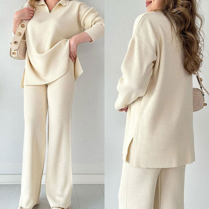 Camille | Women's Wide Leg Pant Set in Luxurious Fabric