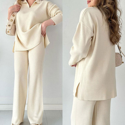 Camille | Women's Wide Leg Pant Set in Luxurious Fabric