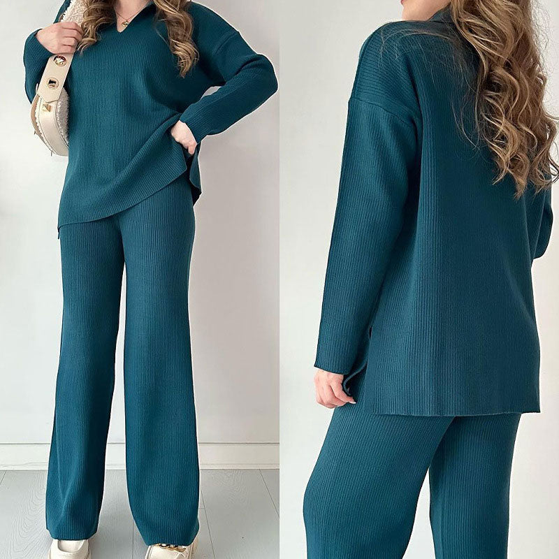 Camille | Women's Wide Leg Pant Set in Luxurious Fabric