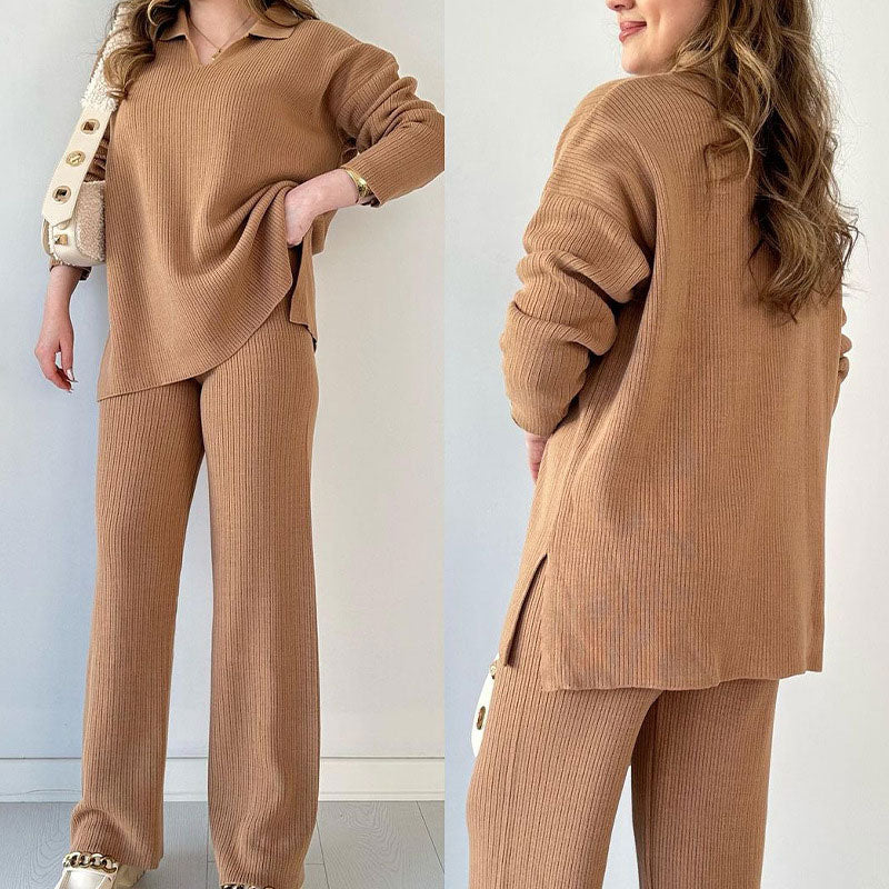 Camille | Women's Wide Leg Pant Set in Luxurious Fabric