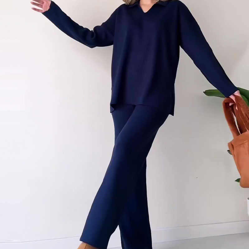 Camille | Women's Wide Leg Pant Set in Luxurious Fabric