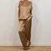 Heather | Women's Elegant Two-Piece Ensemble - Brown