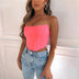 Theresa | Women's Strapless Fitted Top - Pink