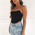 Theresa | Women's Strapless Fitted Top - Black