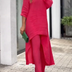 Cheri | Effortless Chic Weekend Relaxation Set - Red