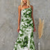 Katherine | Elegant Floral Midi Dress for Warm Weather - Green