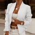 Greta Women's Fitted Bomber Jacket - White