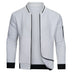 Darrell | Men's Quilted Zip-Up Bomber Jacket - White