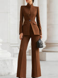 Whitney | Women's Fitted Long Sleeve Blazer Suit Set