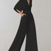Willow | Women's Wide Leg Jumpsuit Two-Piece Set - Black