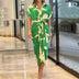Susan | Elegant Summer Drape Dress in Luxurious Comfort - Green