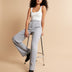 High Waist Pleated Leg Trousers with Tailored Fit - Light Grey